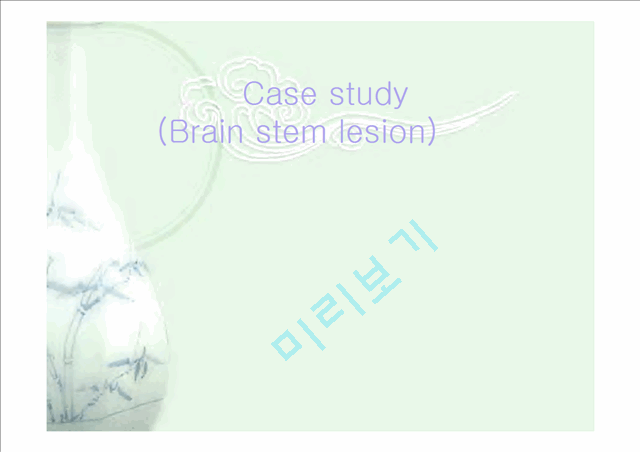 [의학]신경계case - 뇌간손상[Brain stem lesion]에 관해   (1 )